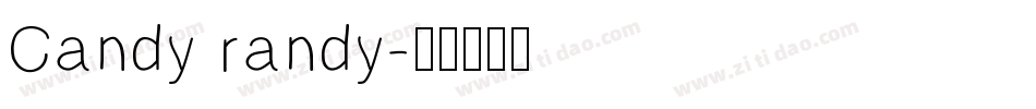 Candy randy字体转换